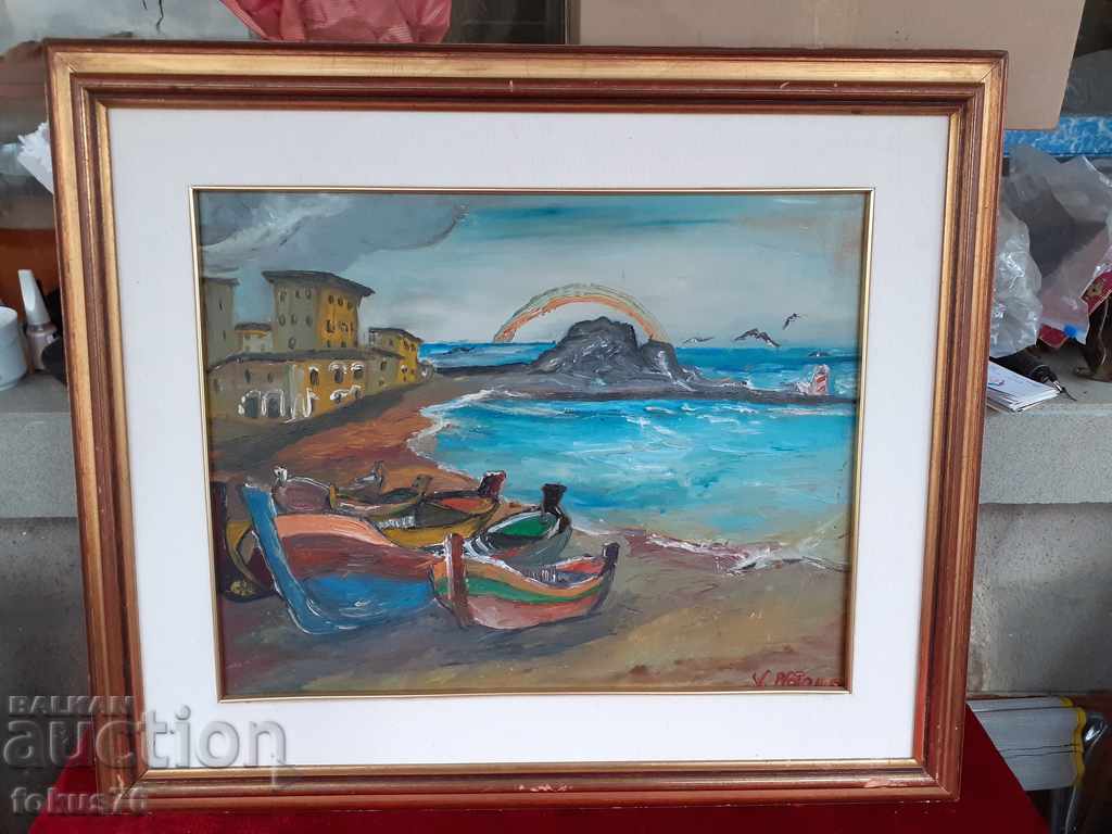 Wonderful master painting oil on canvas signature frame - 7 Wonderful master painting oil on canvas signature frame - 7