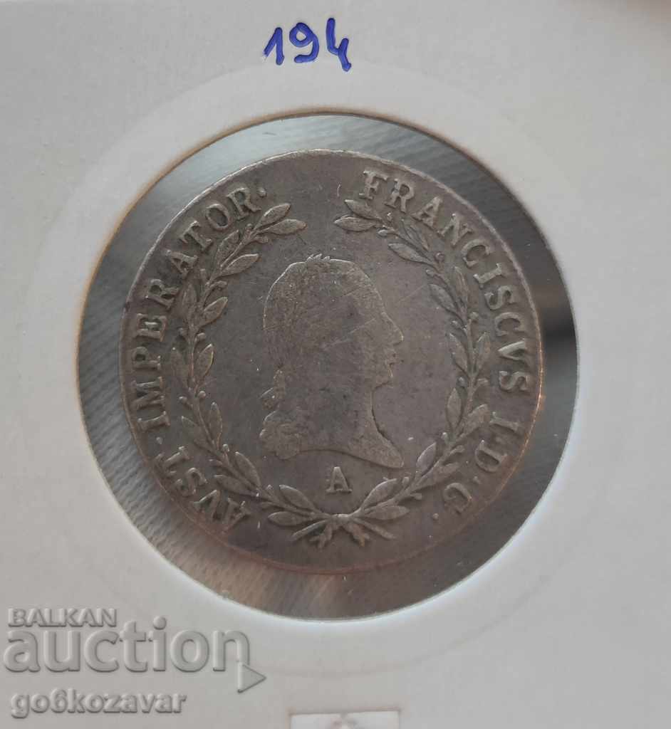 Austria 20 Kreuzer 1818 Silver!