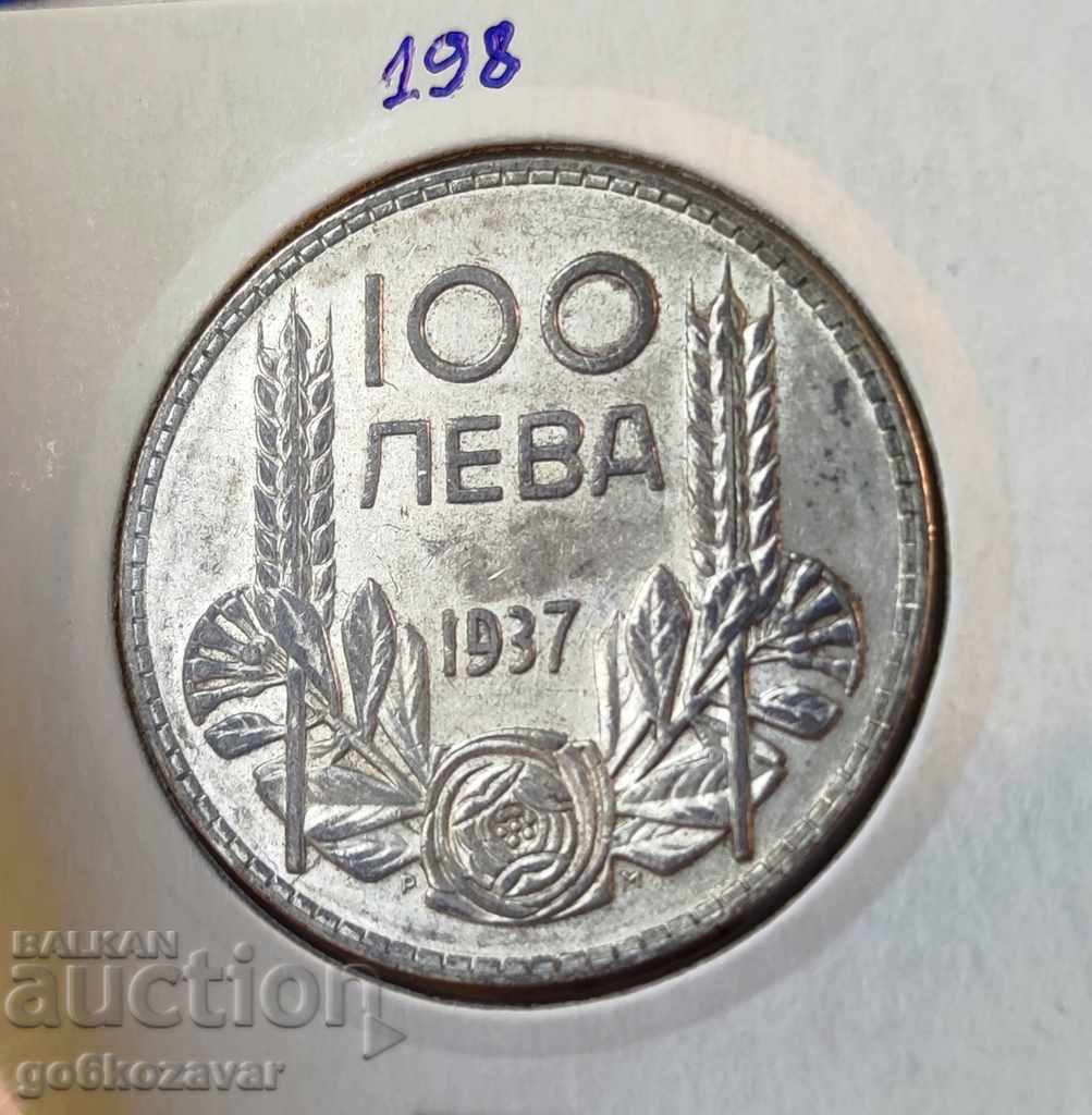 Bulgaria 100 BGN 1937 Silver.coin for collection!