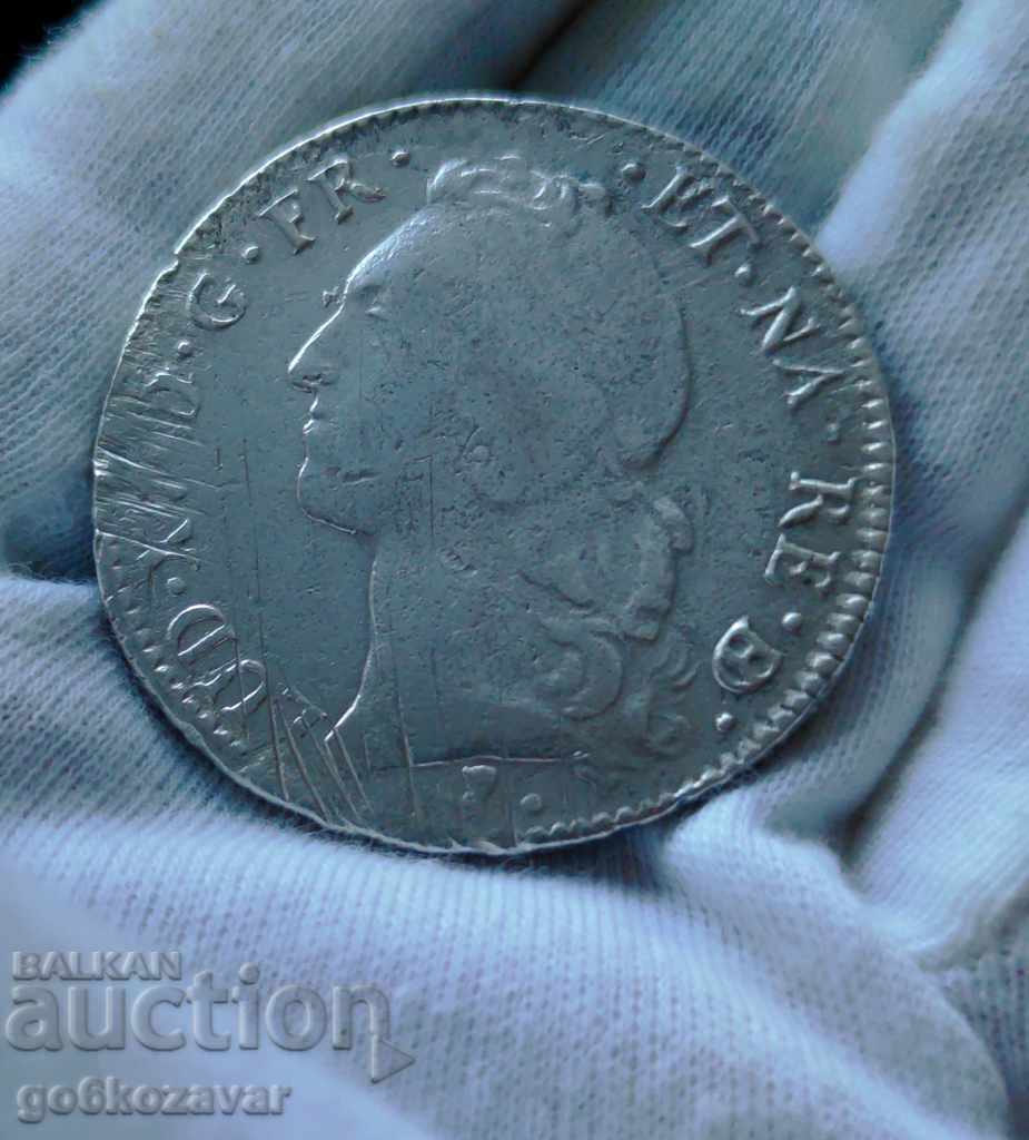 Franța ECU Regele Ludovic al XV-lea (1740-1773) Argint RAR cu preț € 95.00 | 185.80 BGN