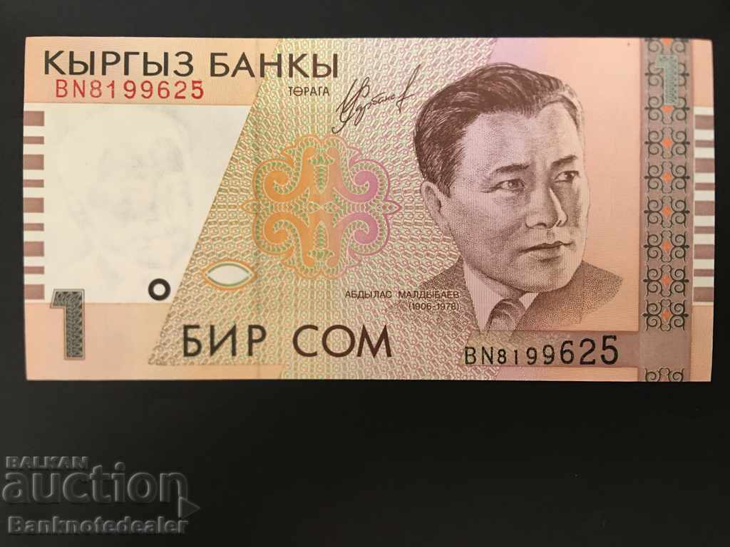 Kyrgyzstan 1 Som 1999 Pick 15 Ref 9625