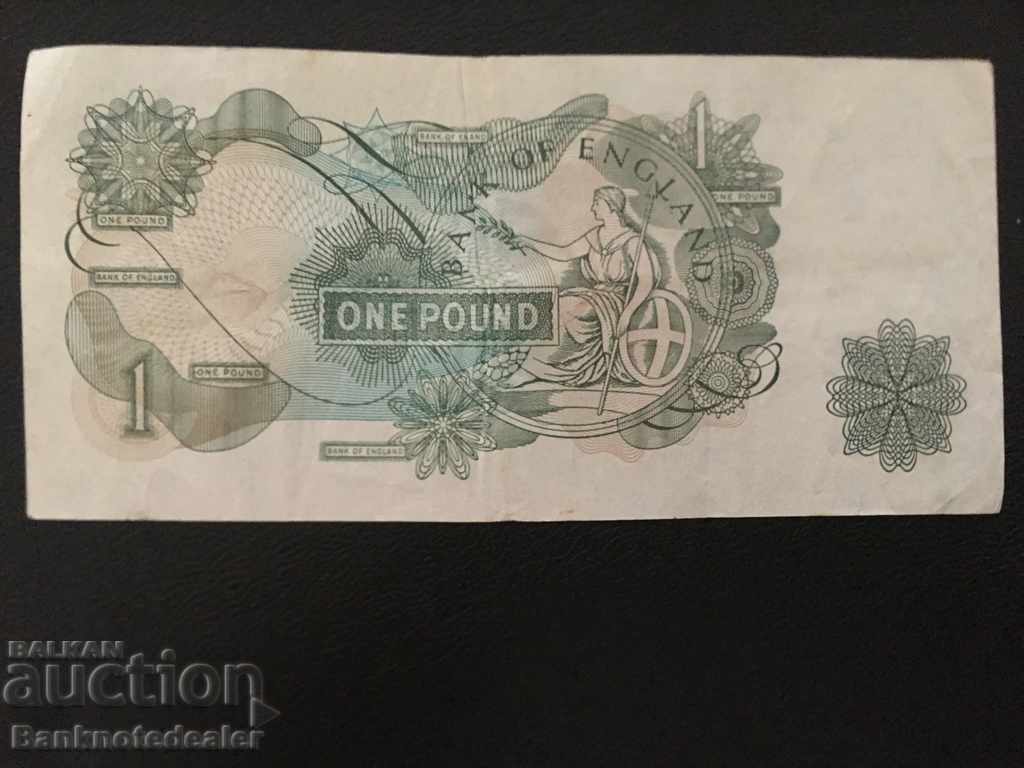 England 1 Pound 1966 Pick 374e Ref 5809 with price 8.00 BGN | € 4.09 England 1 Pound 1966 Pick 374e Ref 5809 with price 8.00 BGN | € 4.09