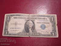 1935 год САЩ 1 долар - буква Е  - СИН ПЕЧАТ
