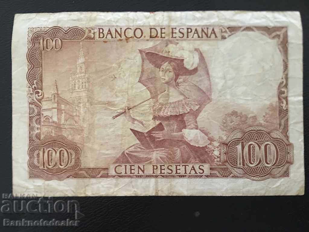 Spain 100 Pesetas 1965 Pick 150 Ref 1607 with price 8.00 BGN | € 4.09 Spain 100 Pesetas 1965 Pick 150 Ref 1607 with price 8.00 BGN | € 4.09