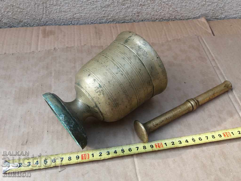 MASSIVE REVIVAL BRONZE MORTAR, COURT FOR HERBS SPICES - 6 MASSIVE REVIVAL BRONZE MORTAR, COURT FOR HERBS SPICES - 6