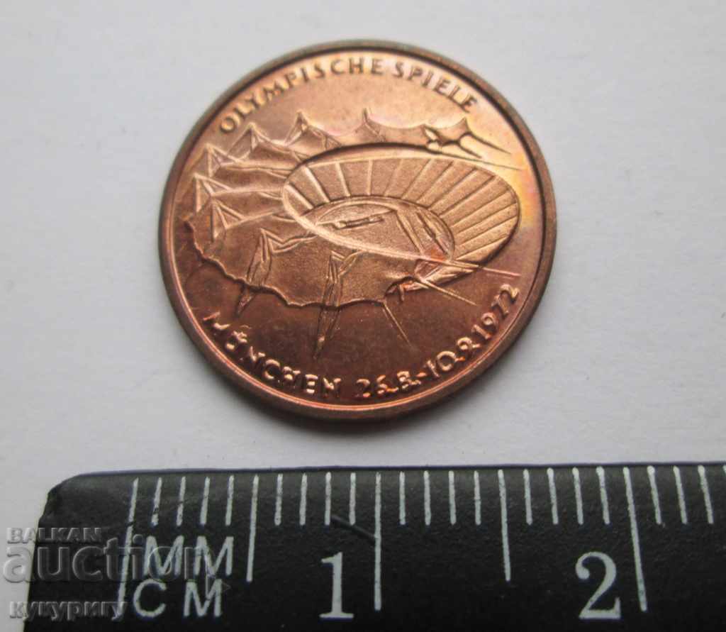 Delivery of Olympic Games small plaque token coin coin Munich '72 Delivery of Olympic Games small plaque token coin coin Munich '72