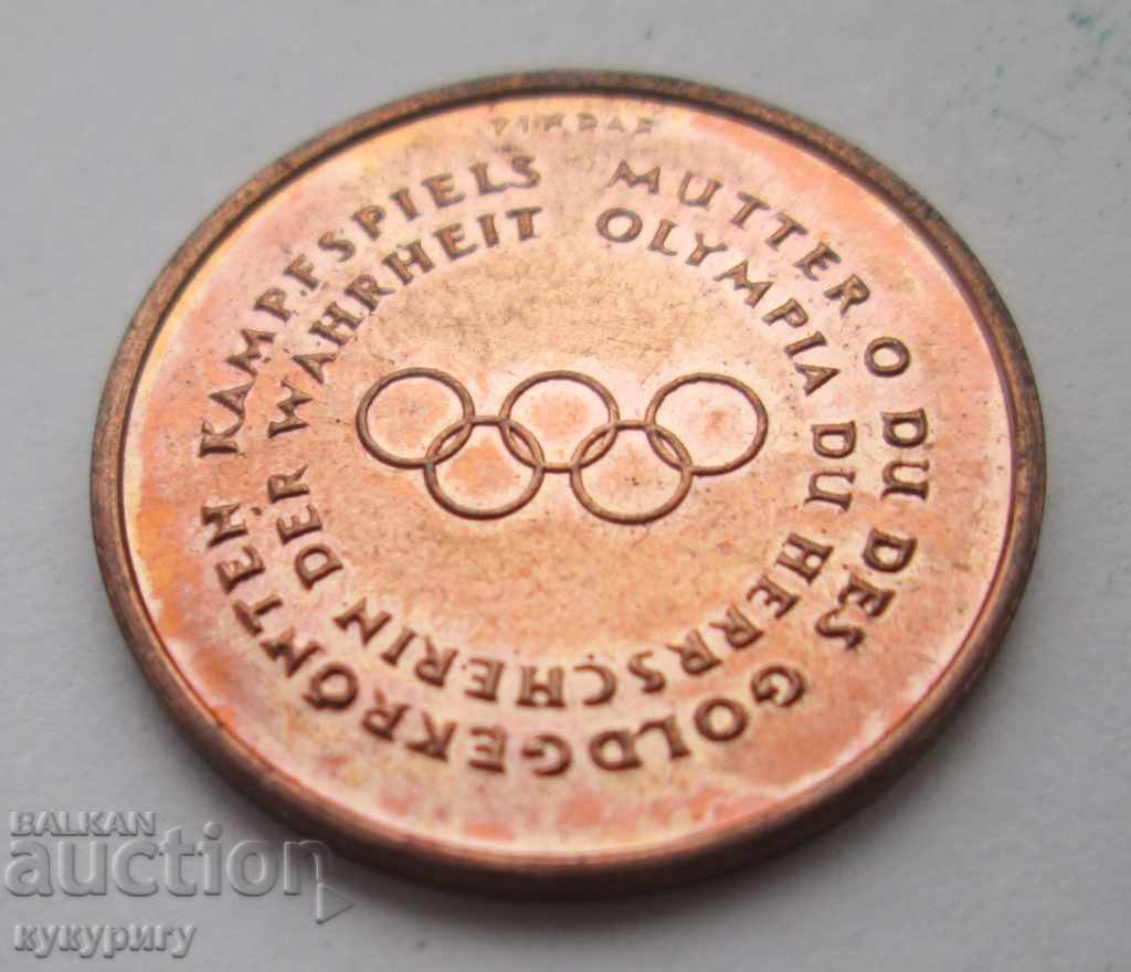Олимпийски Игри малък плакет токен жетон монета Мюнхен '72