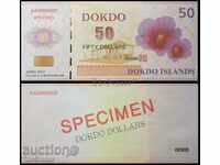 ДОКДО 50 Долара DOKDO 50 Dollars, Specimen, 2012 UNC