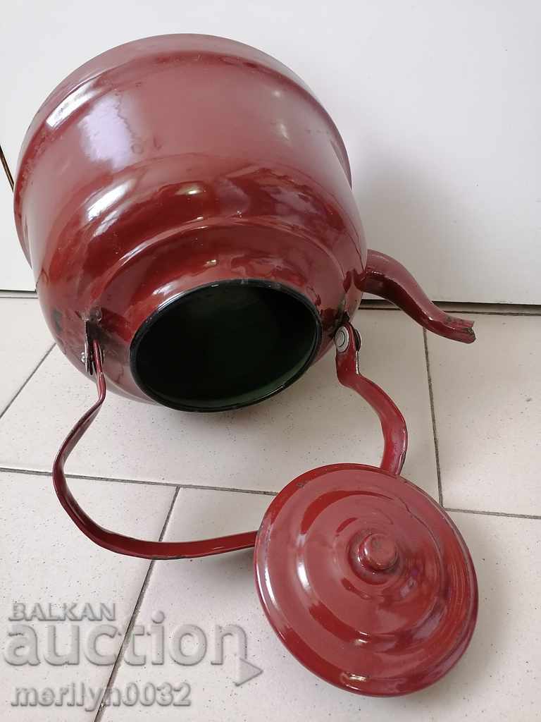 Enameled teapot, soup with enamel, Bulgaria with price 47.00 BGN | € 24.03 Enameled teapot, soup with enamel, Bulgaria with price 47.00 BGN | € 24.03