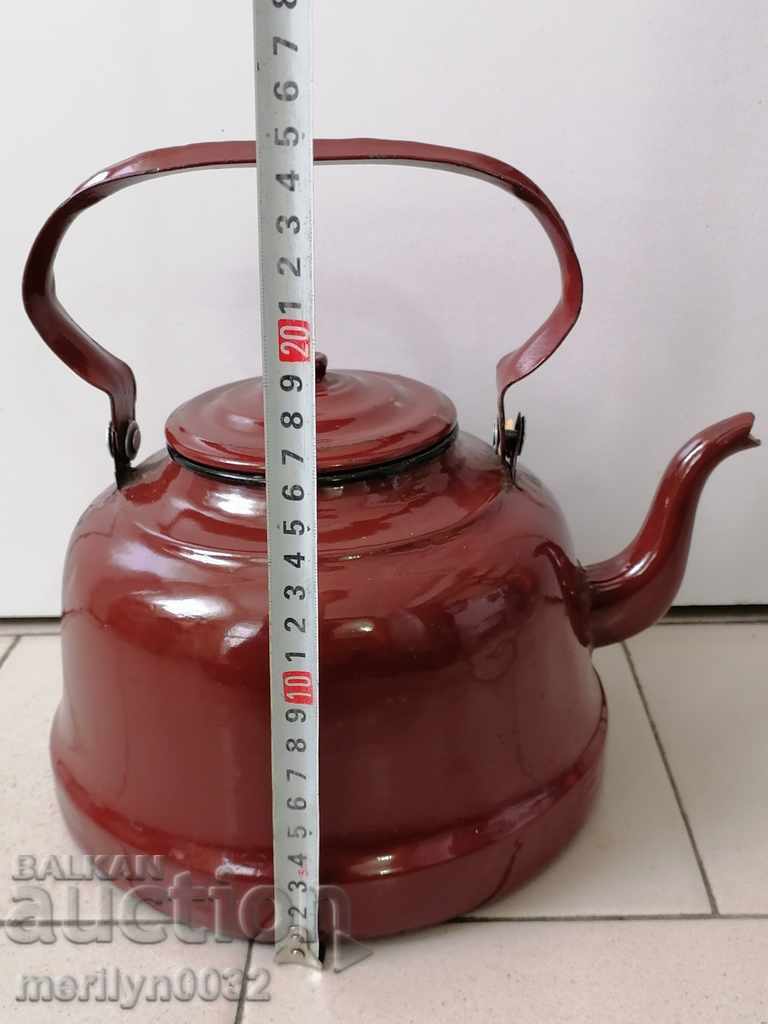 Enameled teapot, soup with enamel, Bulgaria - 7 Enameled teapot, soup with enamel, Bulgaria - 7