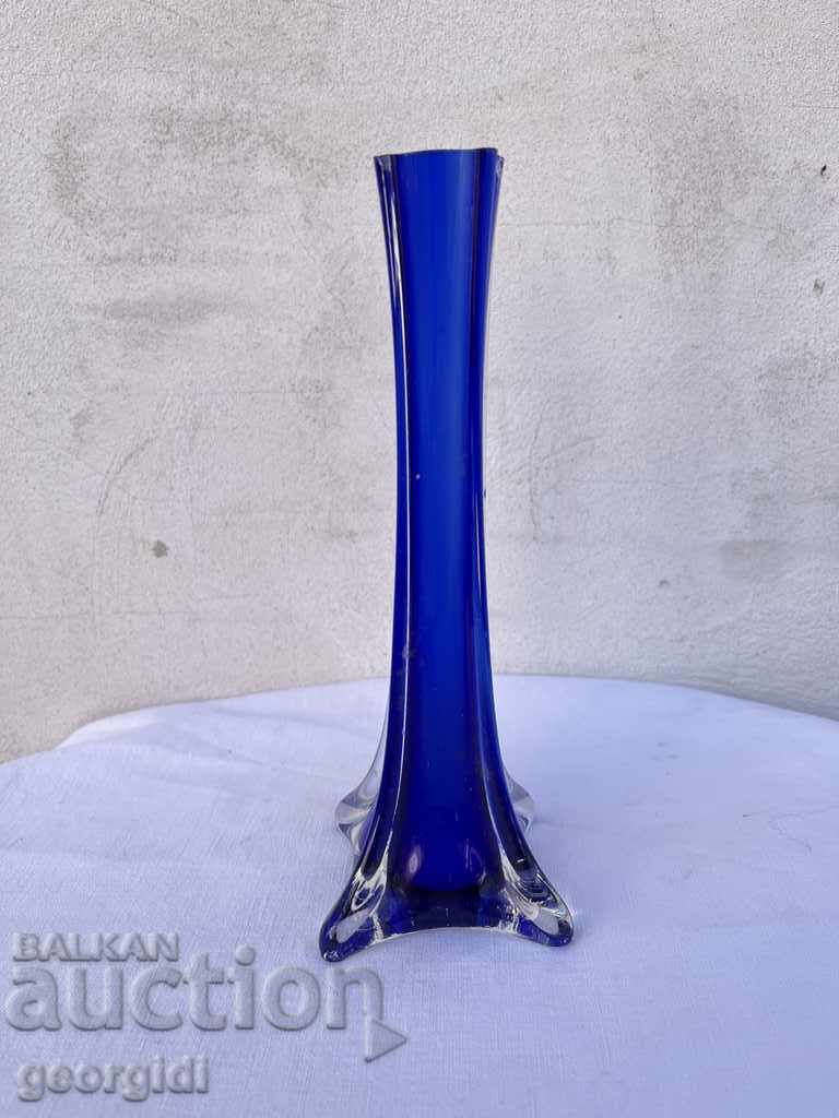 Vaza din sticla cobalt №1372