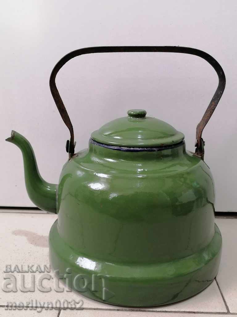Enameled teapot, soup with enamel, Bulgaria with price 48.00 BGN | € 24.54