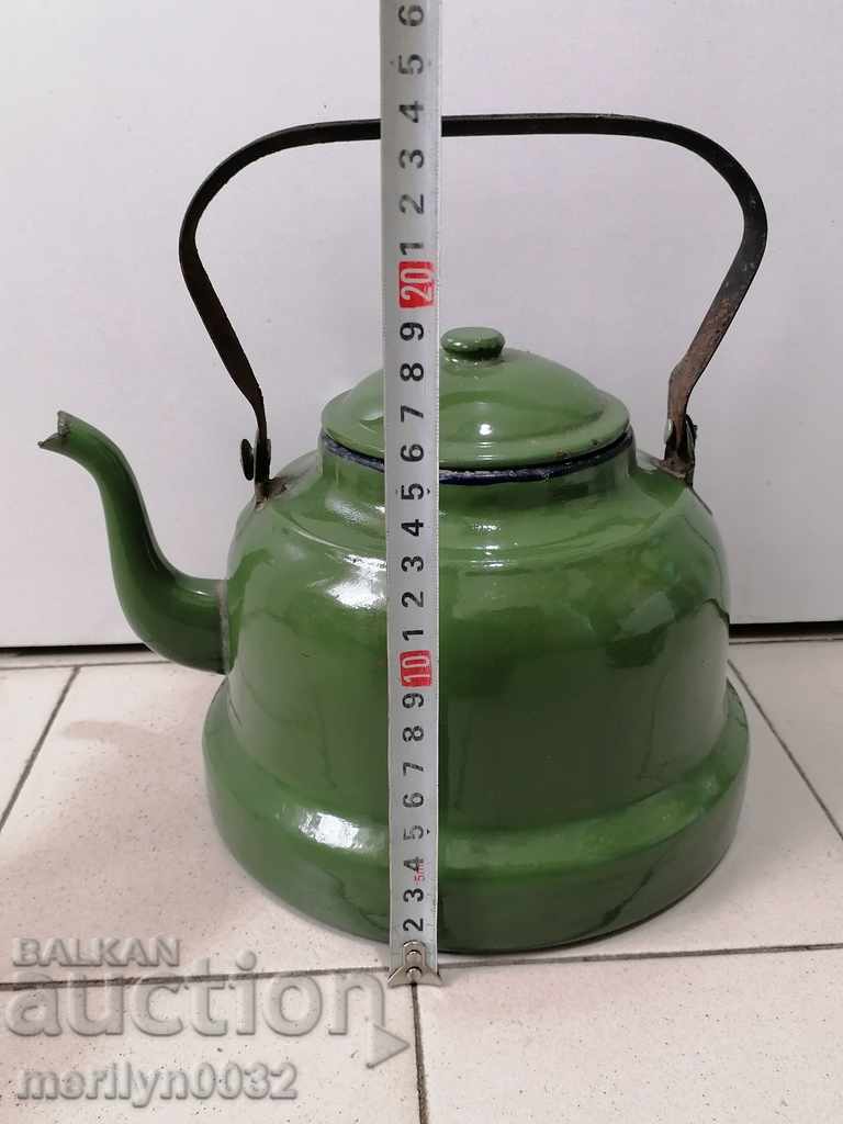 Delivery of Enameled teapot, soup with enamel, Bulgaria