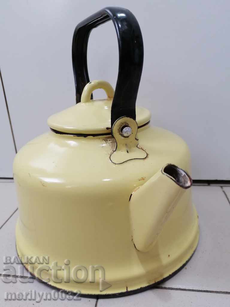 Enameled teapot, soup with enamel, Bulgaria with price 38.00 BGN | € 19.43 Enameled teapot, soup with enamel, Bulgaria with price 38.00 BGN | € 19.43