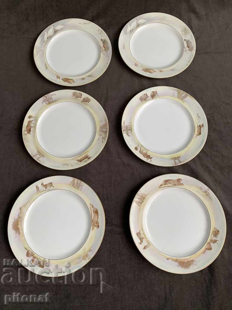 Set of hand-painted plates ROYAL DOULTON Wilson June
