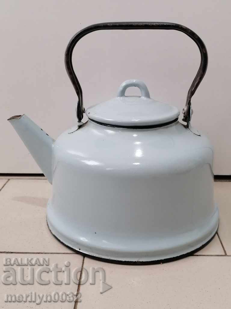 Enameled teapot, soup with enamel, Bulgaria with price 38.00 BGN | € 19.43 Enameled teapot, soup with enamel, Bulgaria with price 38.00 BGN | € 19.43