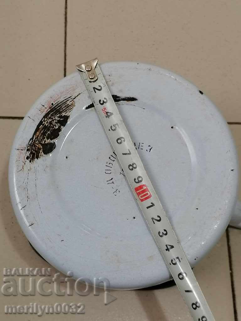 Enameled teapot, soup with enamel, Bulgaria - 5 Enameled teapot, soup with enamel, Bulgaria - 5