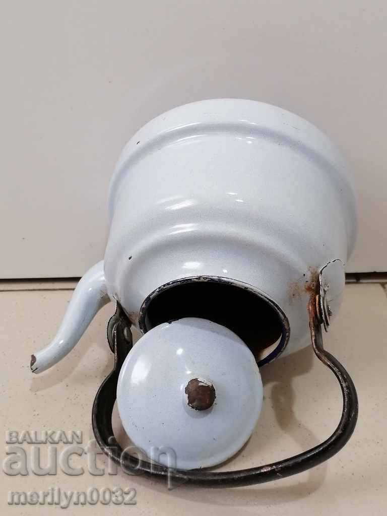 Enameled teapot, soup with enamel, Bulgaria - 7 Enameled teapot, soup with enamel, Bulgaria - 7