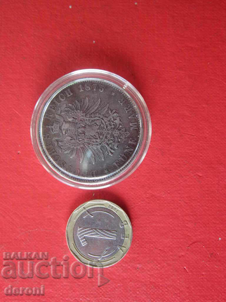5 Mark stamps 1875 Ludvig silver coin