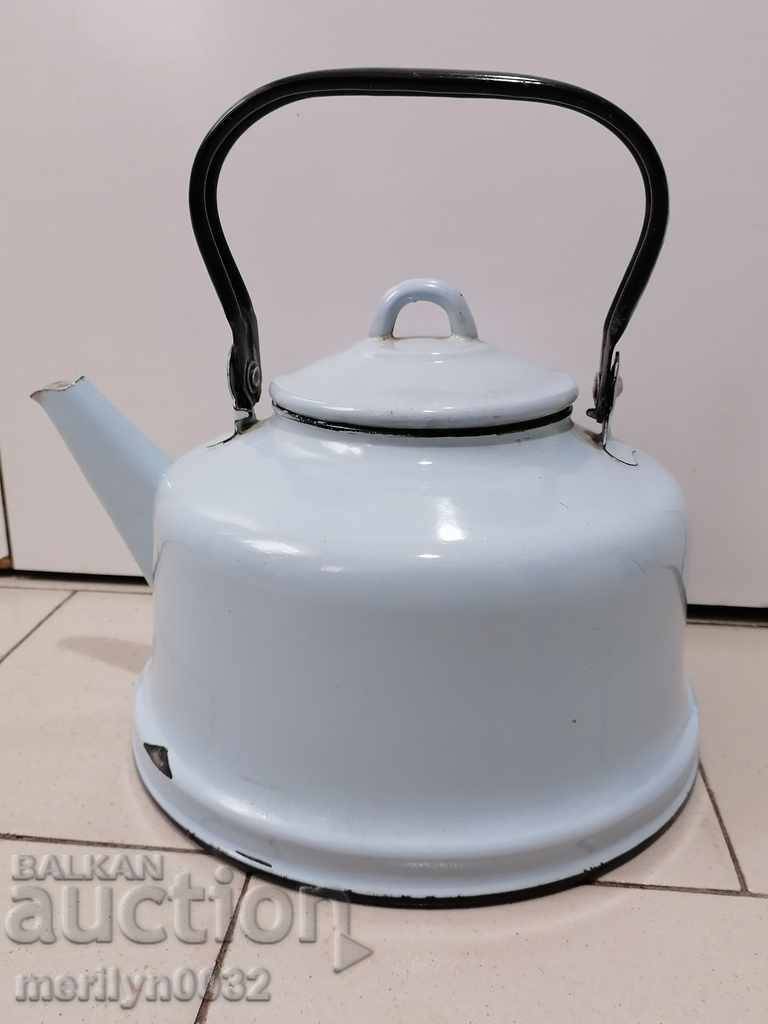 Enameled teapot, soup with enamel, Bulgaria with price 38.00 BGN | € 19.43 Enameled teapot, soup with enamel, Bulgaria with price 38.00 BGN | € 19.43