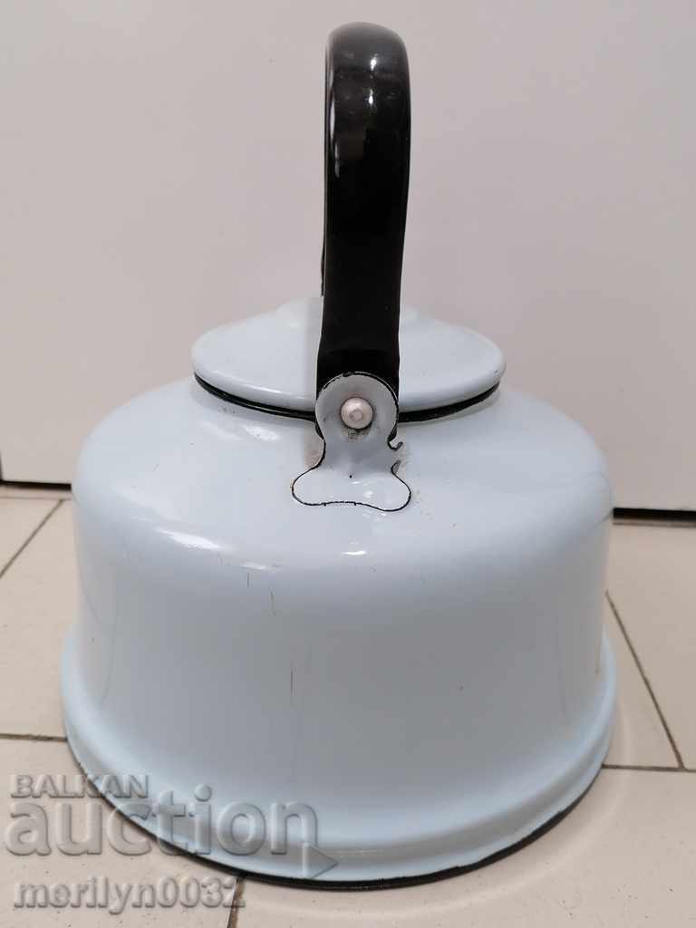 Auction Enameled teapot, soup with enamel, Bulgaria Auction Enameled teapot, soup with enamel, Bulgaria