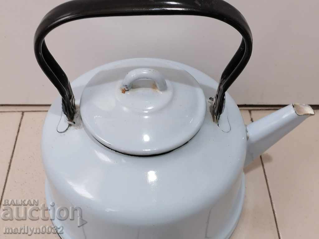 Enameled teapot made of soca, dish with enamel, NRB - 7