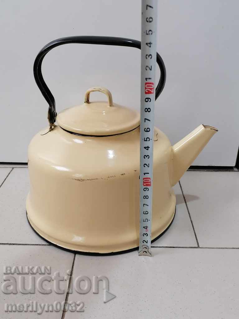 Auction Enameled teapot from sotsa, dish with enamel USSR Auction Enameled teapot from sotsa, dish with enamel USSR