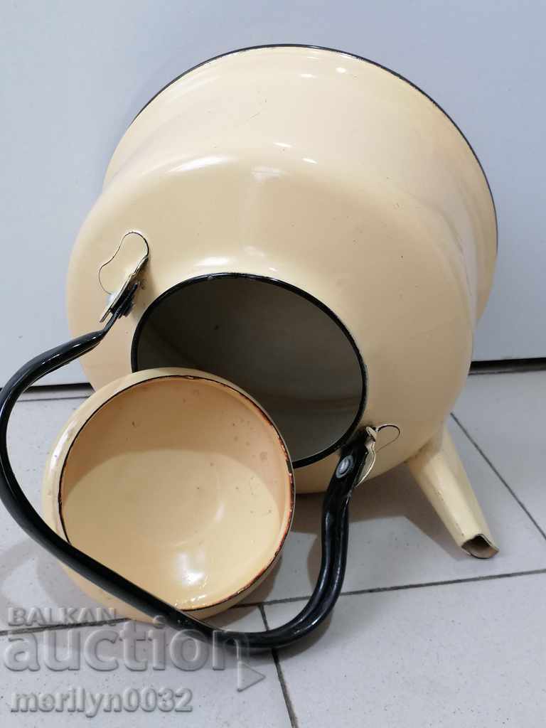 Enameled teapot from sotsa, dish with enamel USSR - 5 Enameled teapot from sotsa, dish with enamel USSR - 5