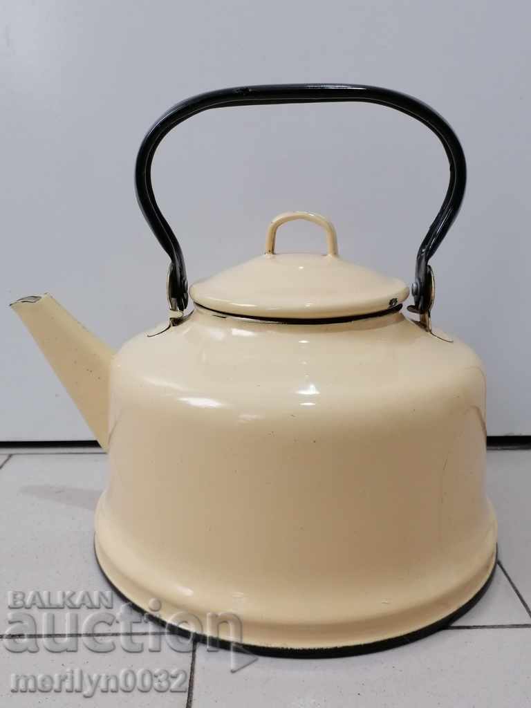 Enameled teapot from sotsa, dish with enamel USSR Enameled teapot from sotsa, dish with enamel USSR