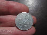 Lituania - 2 cenți - 1991 - Aluminiu