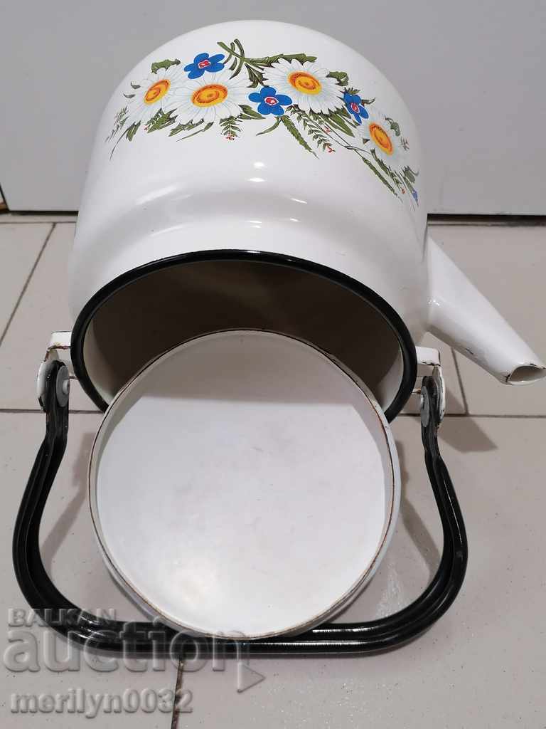 Enamelled teapot from the sauce, enamel dish USSR - 5 Enamelled teapot from the sauce, enamel dish USSR - 5