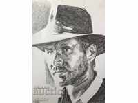 Harrison Ford Indiana Jones graphics hand painted picture