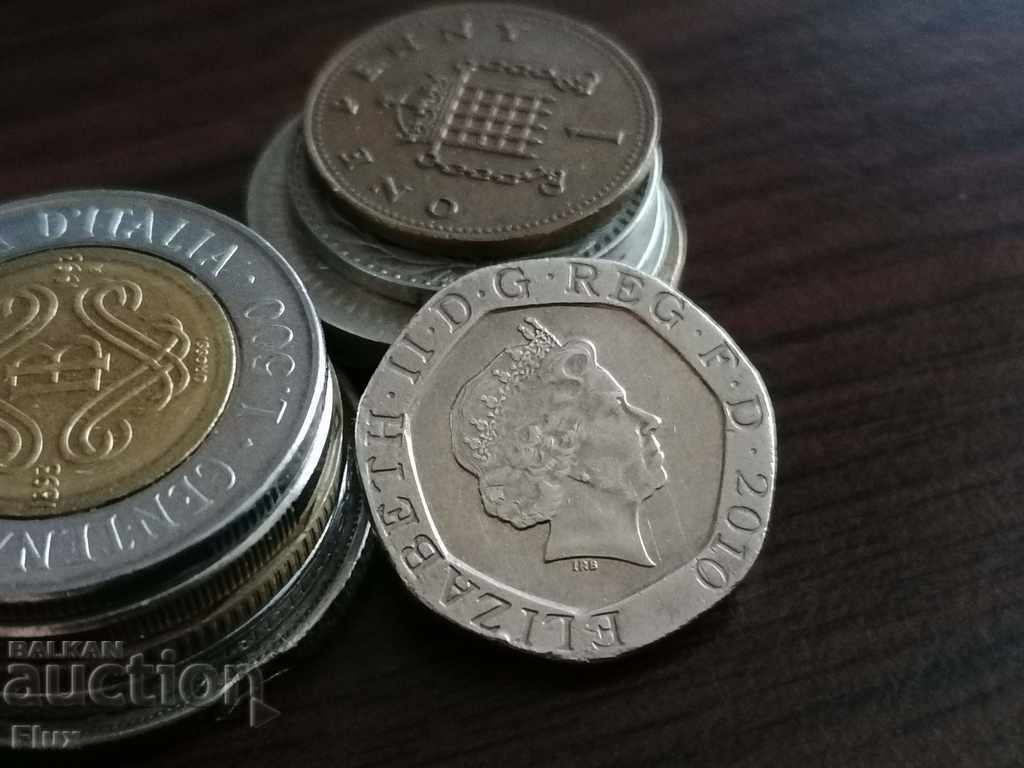 Coin - Great Britain - 20 pence 2010 with price 3.00 BGN | € 1.53 Coin - Great Britain - 20 pence 2010 with price 3.00 BGN | € 1.53