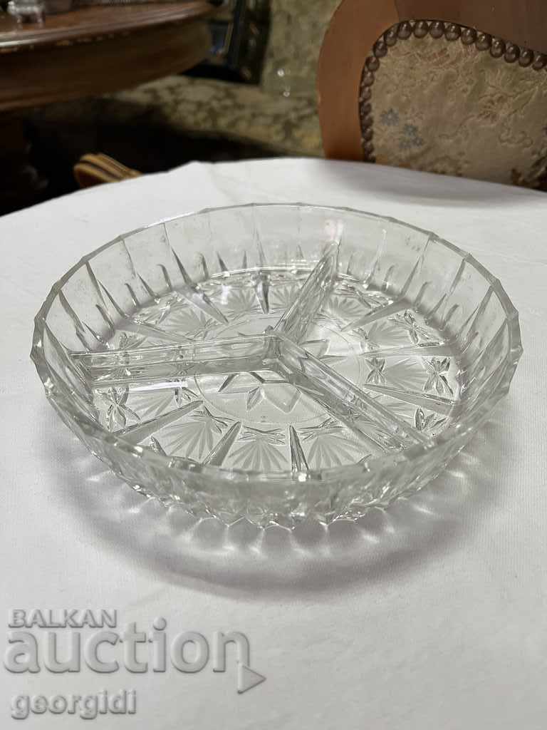 Vintage crystal plate №1395