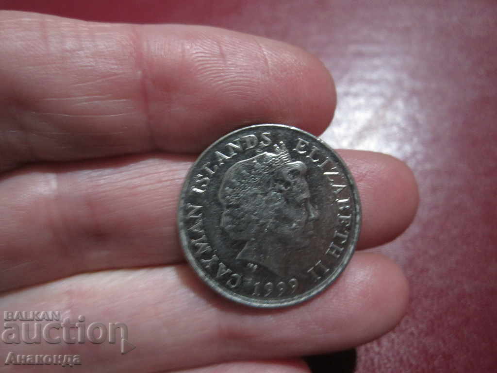 CAYMANS - CAYMAN ISLANDS 25 cents 1999 SAILBOAT