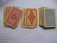 Remnants of old decks of playing cards