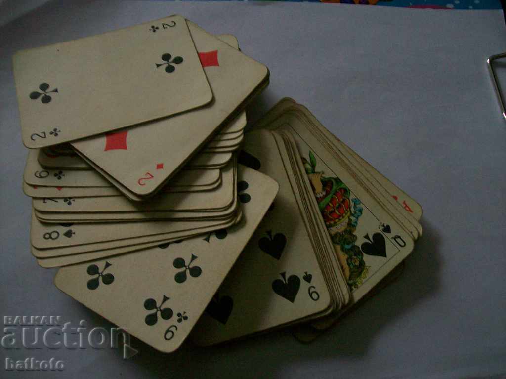 An old deck of playing cards