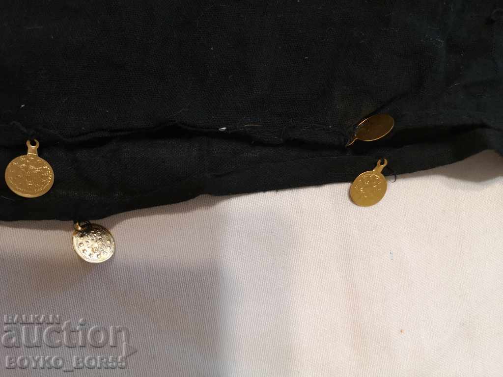 Auction Women's Antique Black Scarf for Costume 70/70 cm. Auction Women's Antique Black Scarf for Costume 70/70 cm.