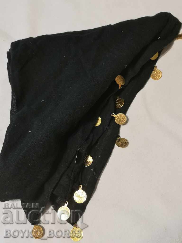 Delivery of Women's Antique Black Scarf for Costume 70/70 cm. Delivery of Women's Antique Black Scarf for Costume 70/70 cm.