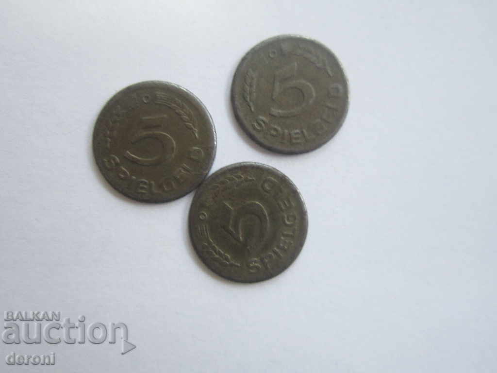 Old German token Spielgeld lot tokens 2 with price 10.00 BGN | € 5.11 Old German token Spielgeld lot tokens 2 with price 10.00 BGN | € 5.11