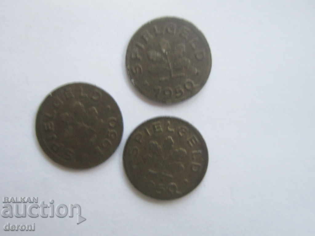 Auction Old German token Spielgeld lot tokens 2 Auction Old German token Spielgeld lot tokens 2
