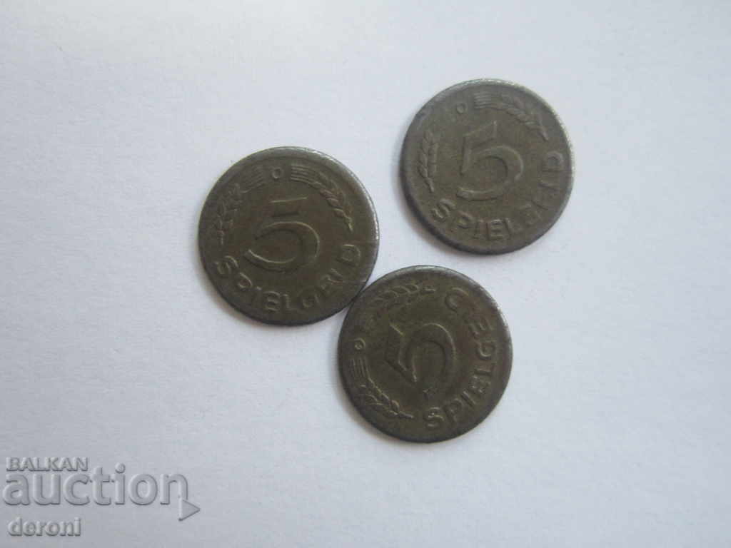 Old German token Spielgeld lot tokens 2