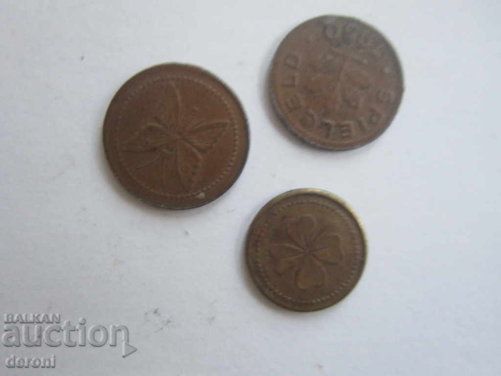 Auction Old German token Spielgeld lot tokens 4 Auction Old German token Spielgeld lot tokens 4