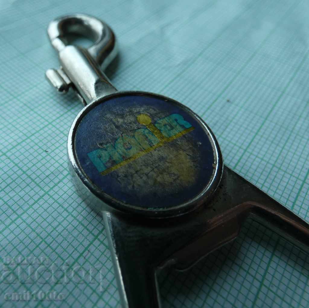 Auction  Keychain with beer opener promotional jeans PIONIER