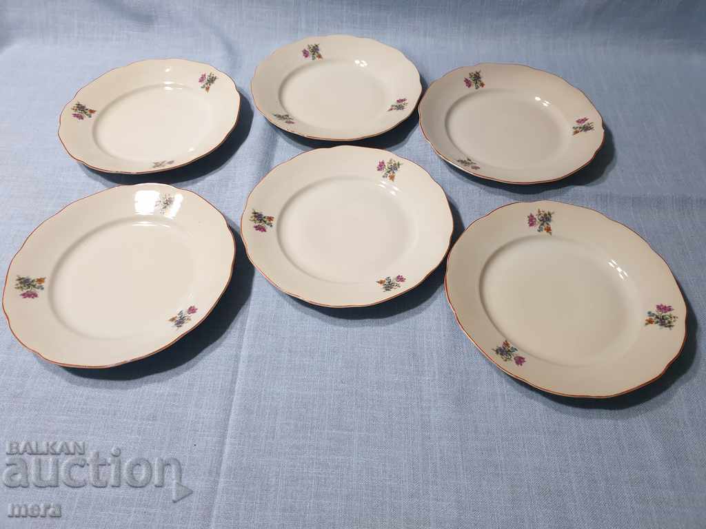 Porcelain plates-6 pieces-Wrist- New market
