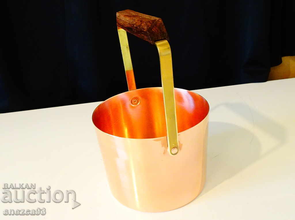 Copper ice bucket, copper vessel of pure red honey - 5 Copper ice bucket, copper vessel of pure red honey - 5