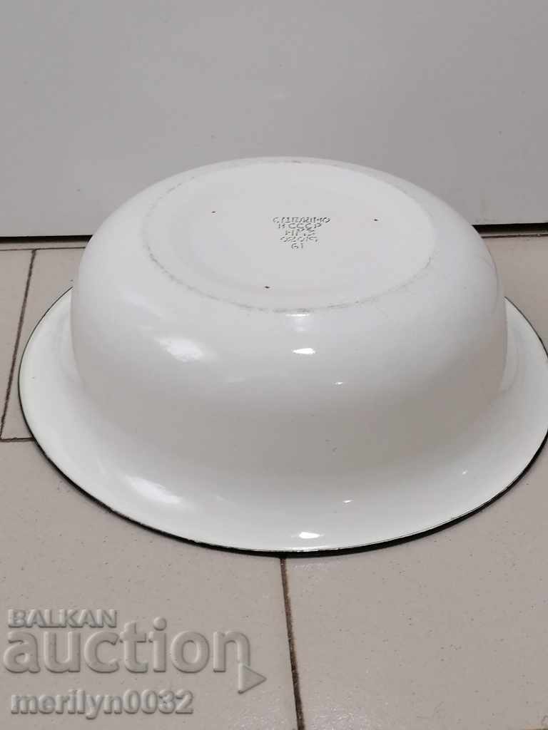 Delivery of Enameled small basin, trough, dish with enamel bowl Delivery of Enameled small basin, trough, dish with enamel bowl