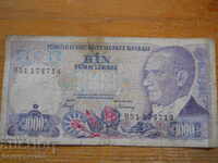 1000 Lira 1970 - Turkey (VG)