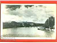 КАРТИЧКА ИЗГЛЕД от СКОПИЕ МОСТА и река ВАРДАР преди 1940