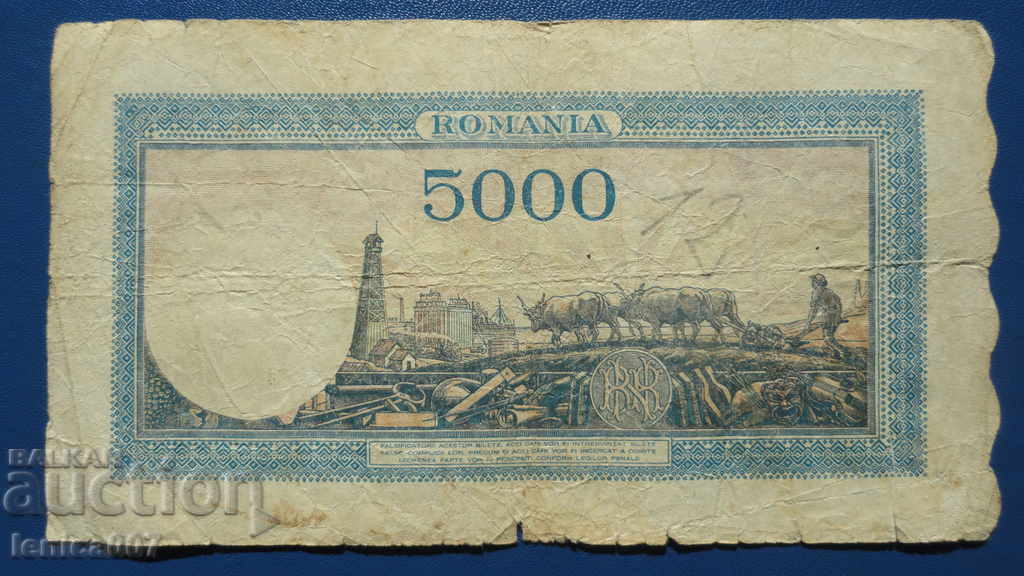 Romania 1945 - 5,000 lei (15.12.1944) - 6 Romania 1945 - 5,000 lei (15.12.1944) - 6